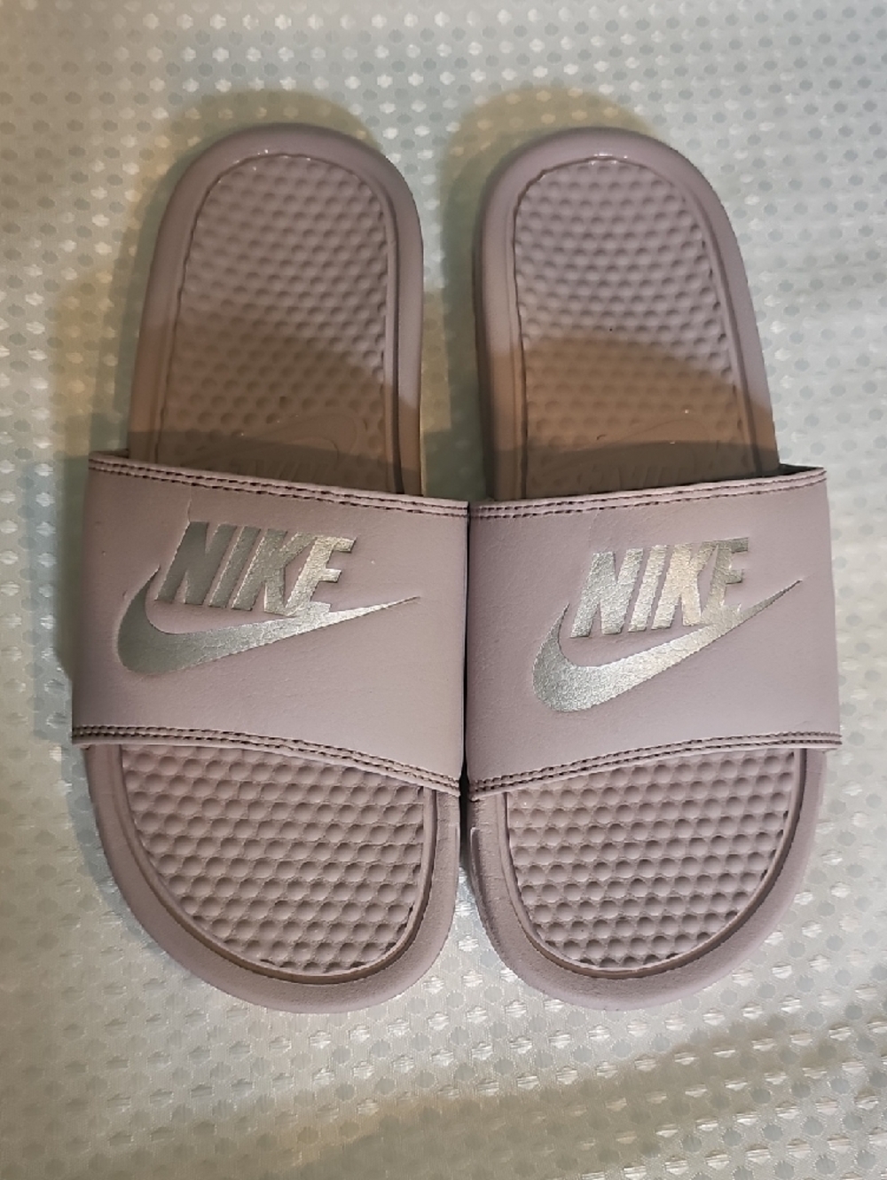 Nike Pink Slide Sandals with Subtle Beige Footbed - Picture 5 of 7